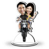 Couple on Bike Caricature